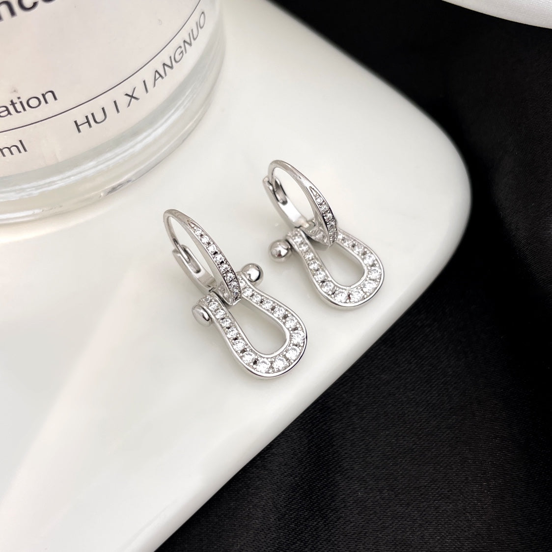 [LUXORA]FORCE 10 FULL DIAMOND DROP EARRINGS MEDIUM MODEL