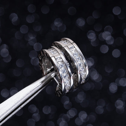[LUXORA]ZERO 1 MINI SILVER DIAMOND EARRINGS