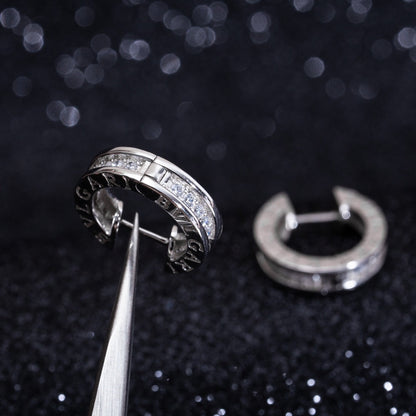 [LUXORA]ZERO 1 MINI SILVER DIAMOND EARRINGS