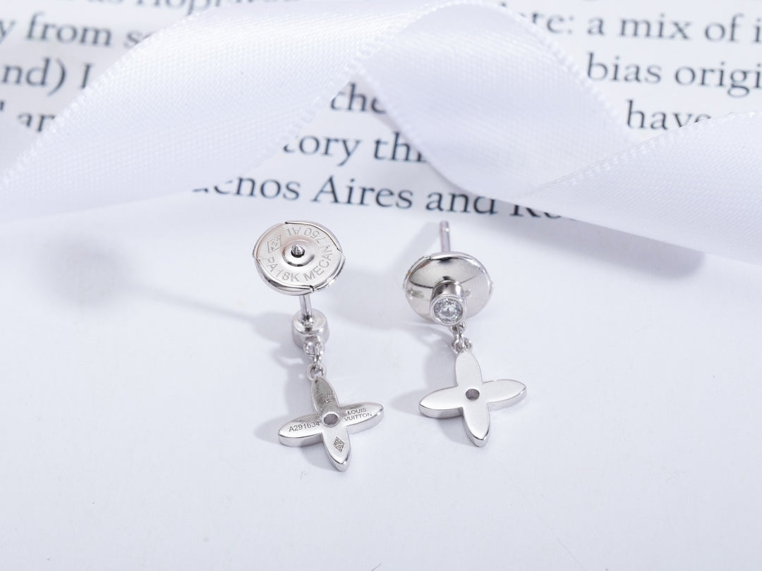 [LUXORA]VIDYLLE SILVER DIAMOND MINI DROP EARRINGS