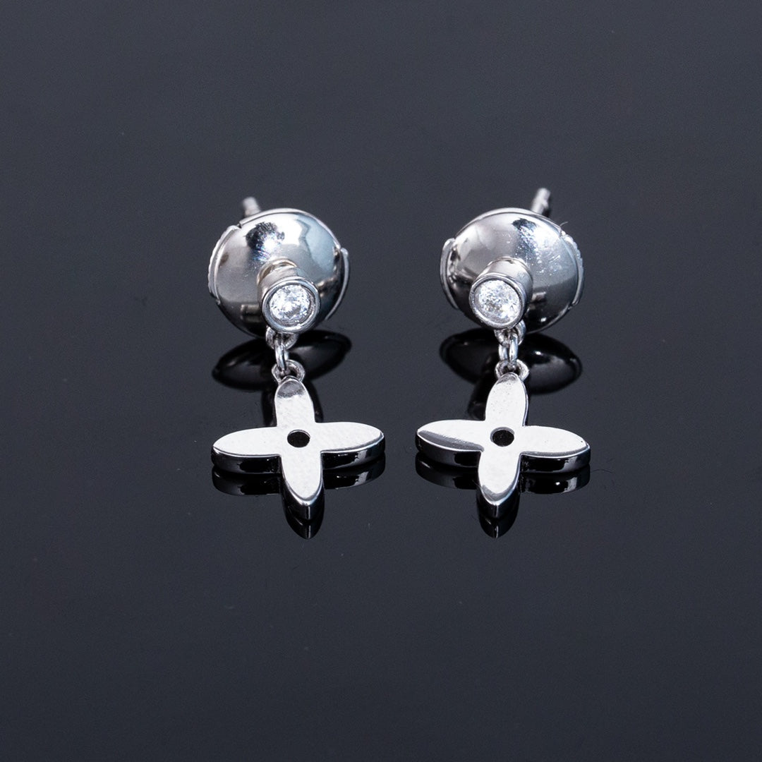 [LUXORA]VIDYLLE SILVER DIAMOND MINI DROP EARRINGS