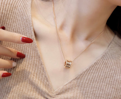 [LUXORA]ZERO 1 PINK GOLD NECKLACE