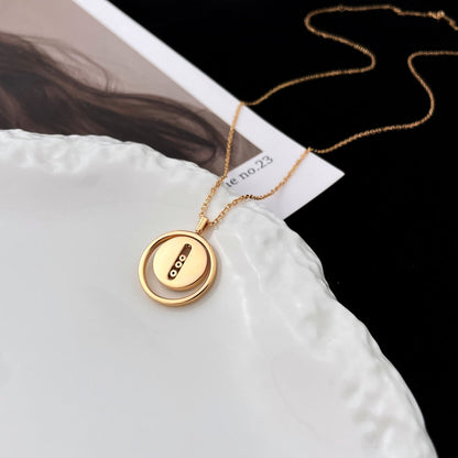 [LUXORA]Demo MOVE MOP PINK GOLD NECKLACE