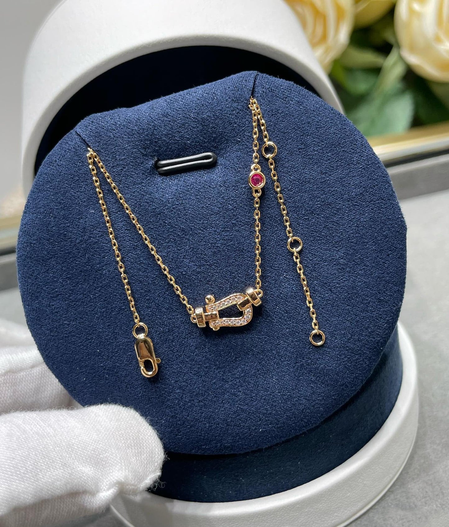 [LUXORA]FORCE 10 DIAMOND PINK GOLD NECKLACE