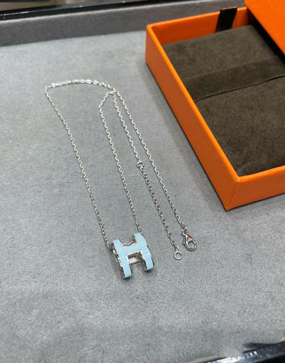 [LUXORA]POP H SKY BLUE NECKLACE