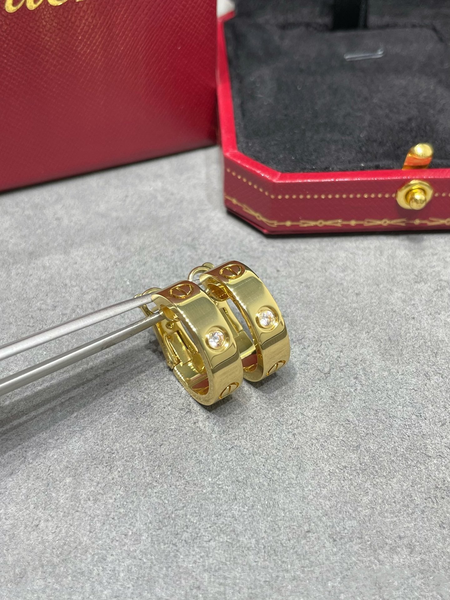 [LUXORA]LOVE 5.5MM 1 DIAMOND EARRINGS