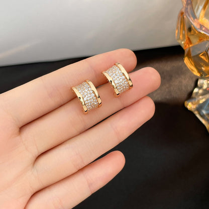 [LUXORA]ZERO 1 DIAMOND PAVED EARRINGS