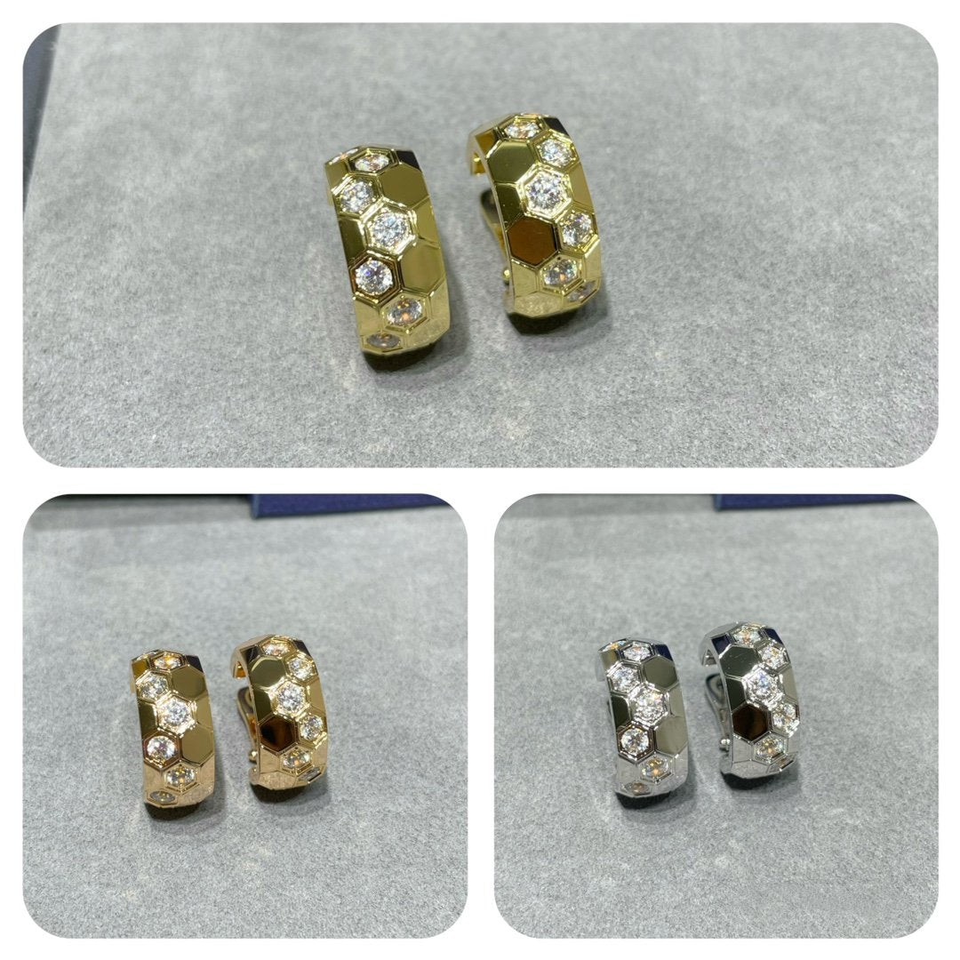 [LUXORA]BEE LOVE DIAMOND HOOP EARRINGS