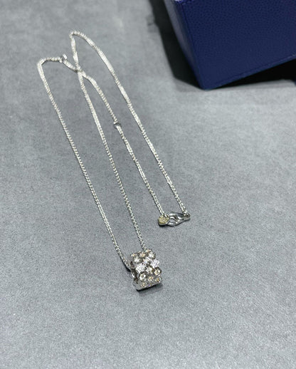 [LUXORA]BEE LOVE DIAMOND PAVED 3 ROW NECKLACE