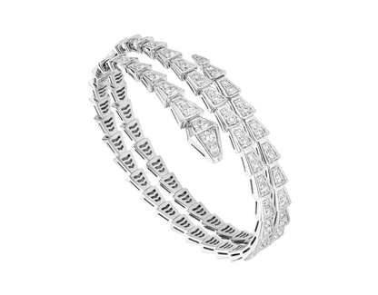 [LUXORA]SERPENTI BRACELET SILVER DIAMOND DOUBLE ROW