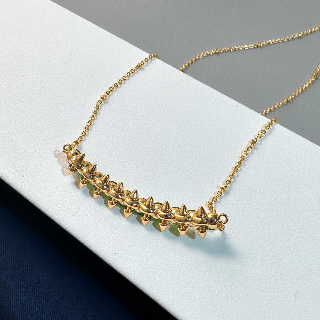 [LUXORA]New Arrival: Green Bead Rivet Necklace