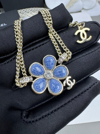 [LUXORA]VOLTE New Blue Floral Double-Layer Bracelet