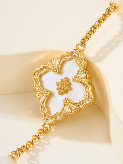 [LUXORA]B.C.L ENAMELED Three-Flower Bracelet（Trumpet)