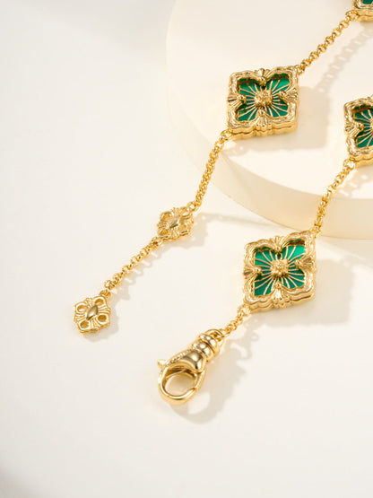 [LUXORA]B.C.L ENAMELED Five-Flower Bracelet（Various Colors)