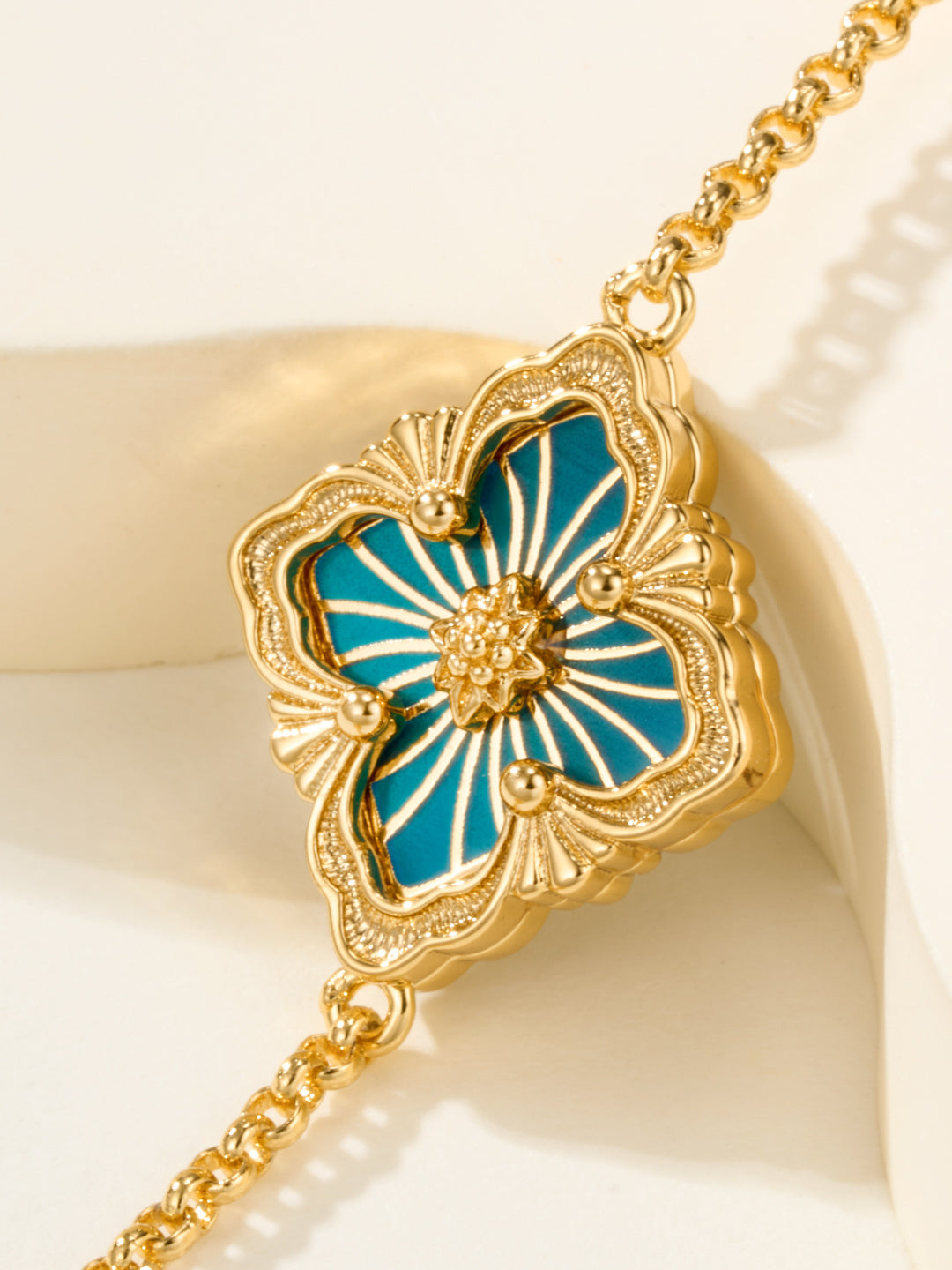 [LUXORA]B.C.L ENAMELED One-Flower Bracelet（Various Colors)