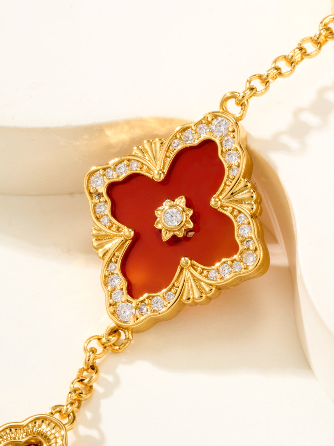 [LUXORA]B.C.L ENAMELED Five-Flower Bracelet（Various Colors) BIG SIZE