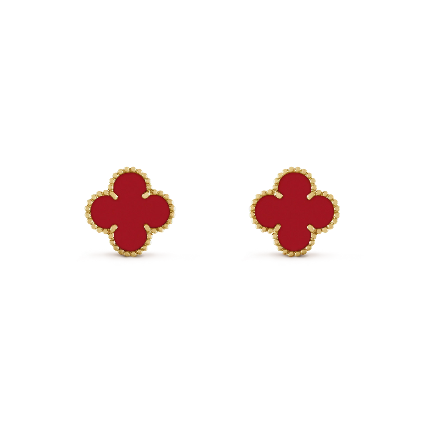[LUXORA]CLOVER MINI 9.5MM CARNELIAN EARRINGS