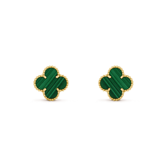 [LUXORA]CLOVER MEDIUM 1 MOTIVE MALACHIT OHRRINGE