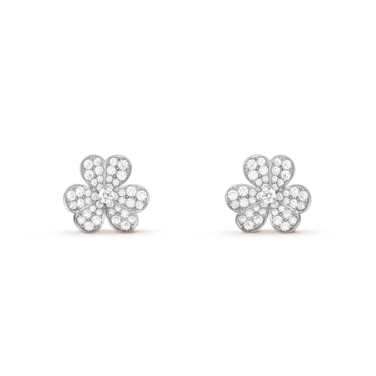[LUXORA]CLOVER COMOS DIAMOND-OHRRINGE SILBER