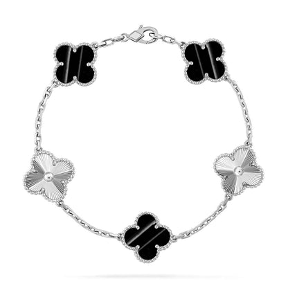 [LUXORA] CLOVER 5 MOTIF PULSAR STONE BRACELET COLLECTION
