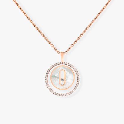 [LUXORA]Demo MOVE 1 DIAMOND WHITE MOTHER OF PEARL PINK GOLD DIAMOND NECKLACE