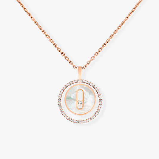 [LUXORA]Demo MOVE 1 DIAMOND WHITE MOTHER OF PEARL PINK GOLD DIAMOND NECKLACE