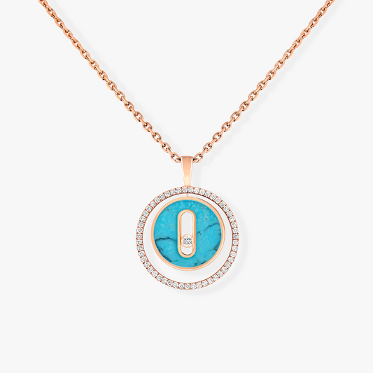 [LUXORA]Demo MOVE 1 DIAMOND TURQUOISE PINK GOLD DIAMOND NECKLACE