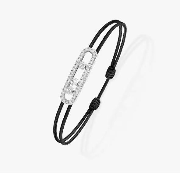 [LUXORA]Messika Care(s) pink cord pavé bracelet