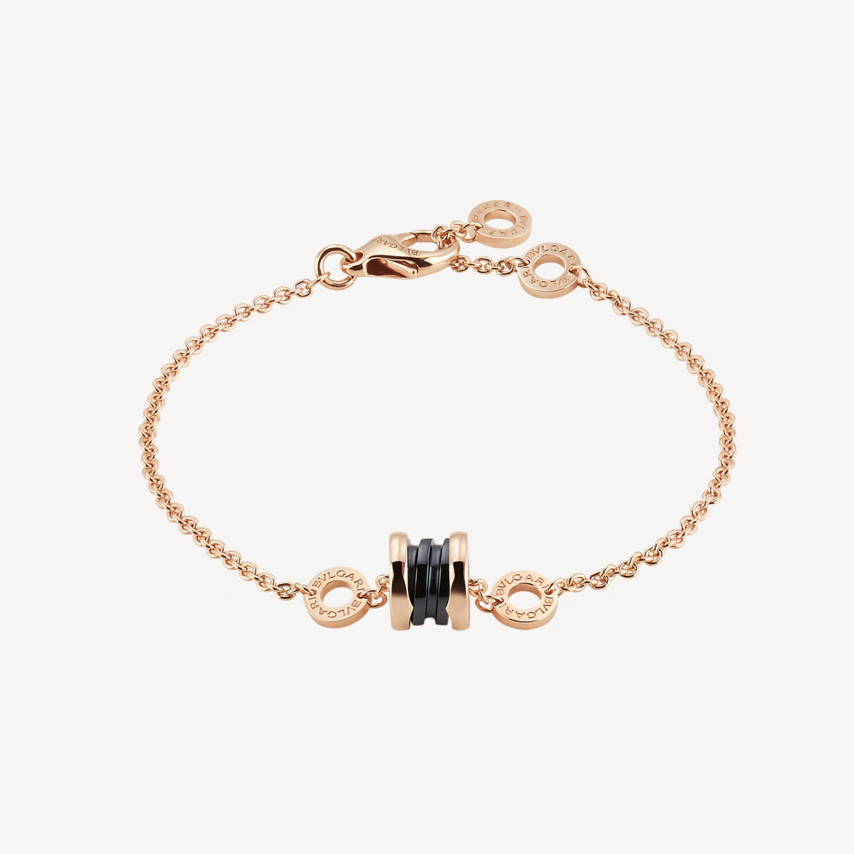 [LUXORA]ZERO 1 SOFT PINK GOLD AND BLACK CERAMIC BRACELET
