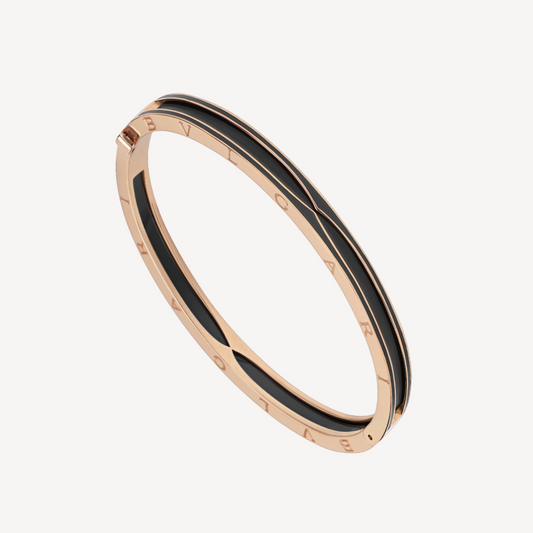 [LUXORA]ZERO 1 PINK GOLD WITH MATTE BLACK CERAMIC BRACELET