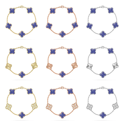 [LUXORA]CLOVER 5 MOTIF BLUE VEINS BRACELET COLLECTION
