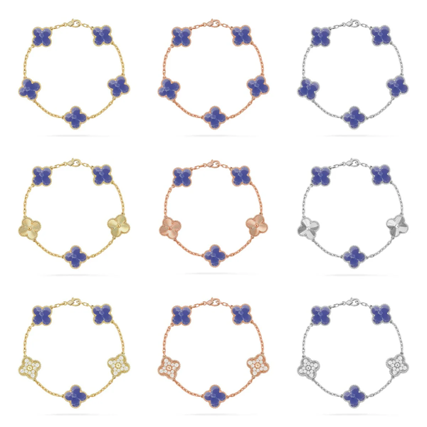 [LUXORA]CLOVER 5 MOTIF BLUE VEINS BRACELET COLLECTION