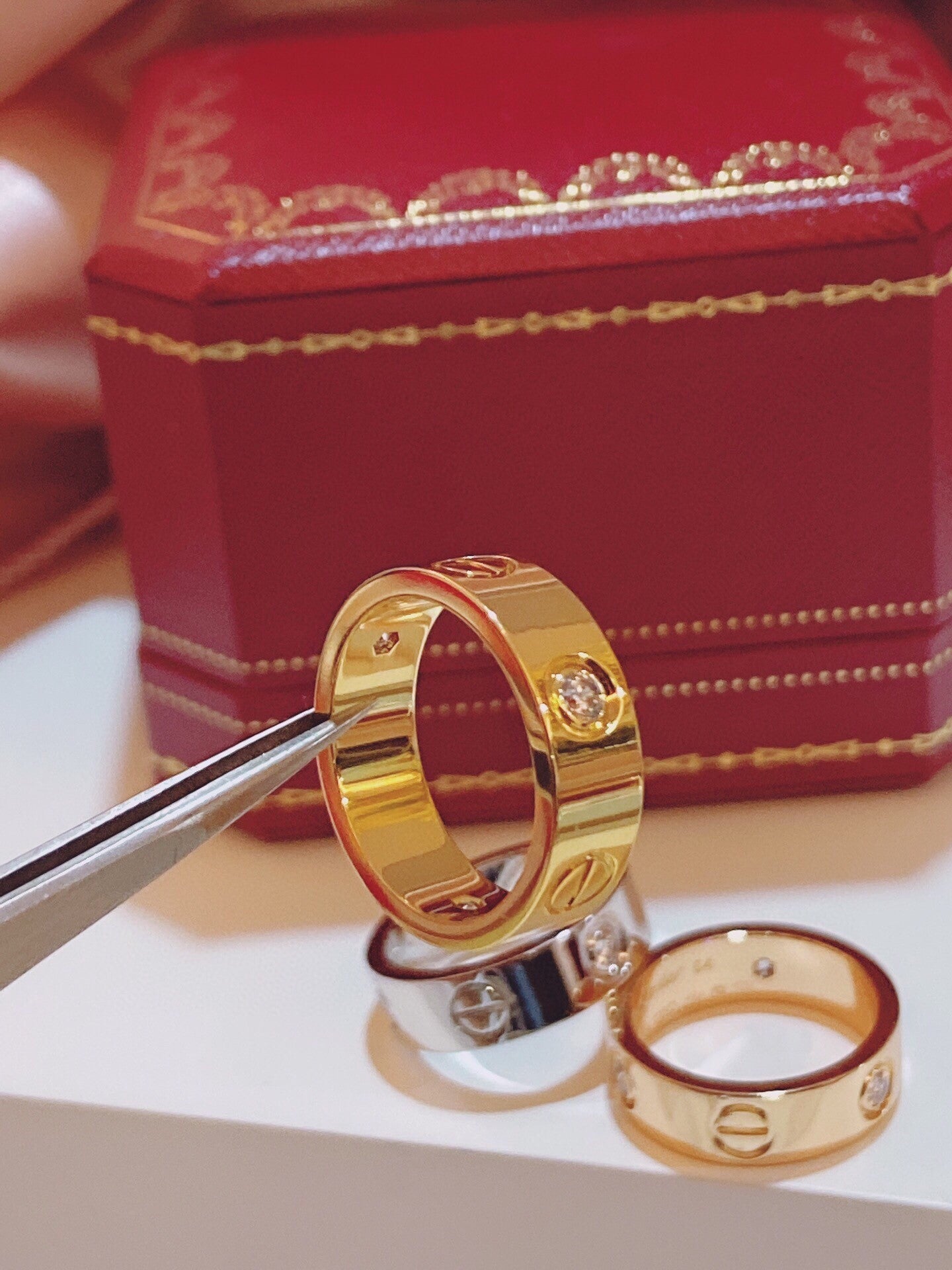 [LUXORA]Three-Diamond Ring