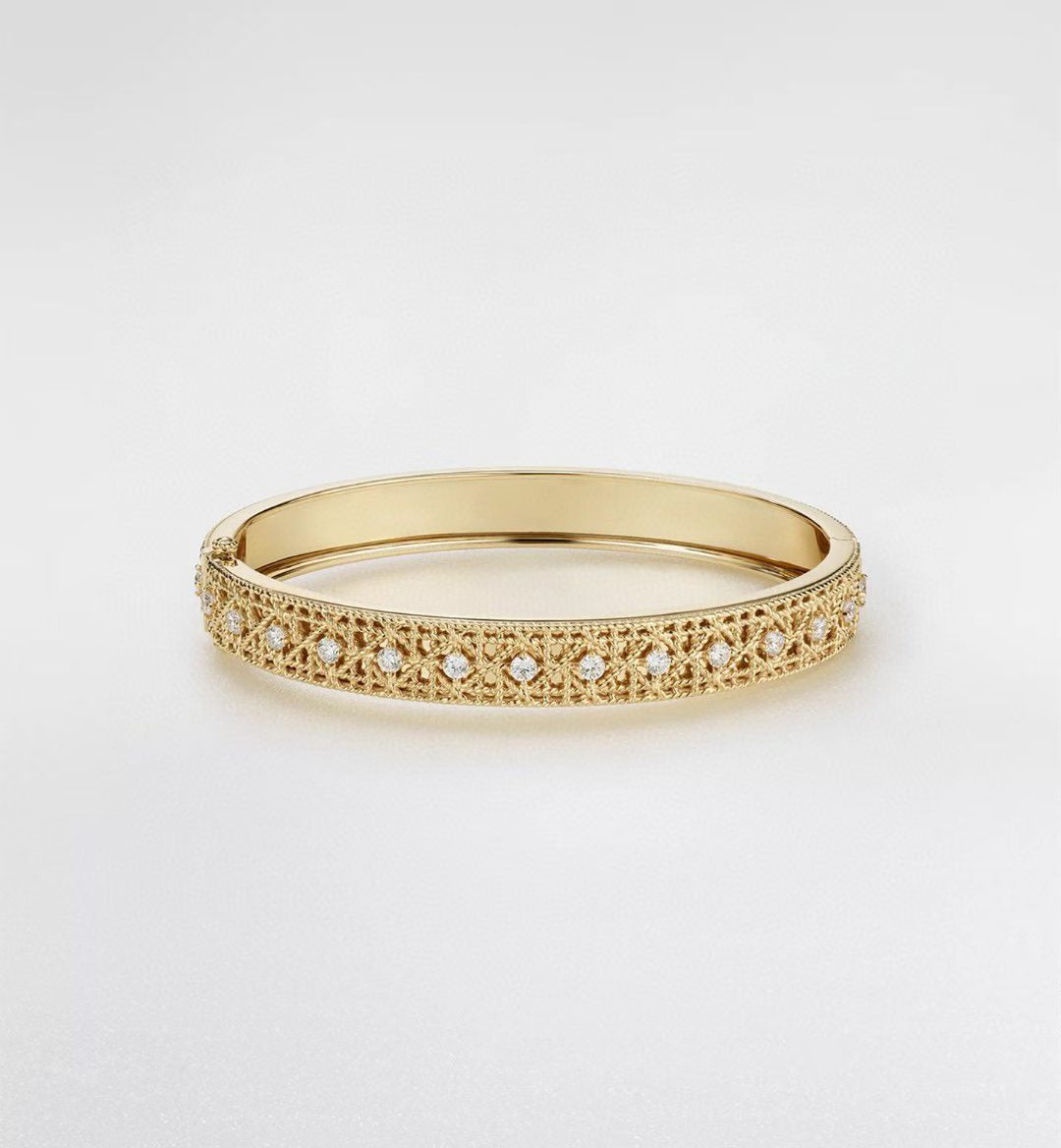 [⭐JeweliWhal]2026 WOVEN-PATTERN BRACELET SET WITH FULL DIAMOND INLAY THREE-COLORS