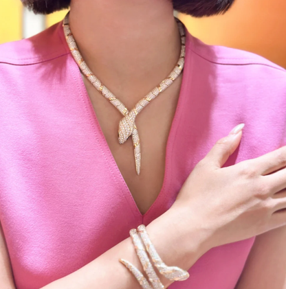 [LUXORA]HAUTE COUTURE GOLD SERPENTI NECKLACE