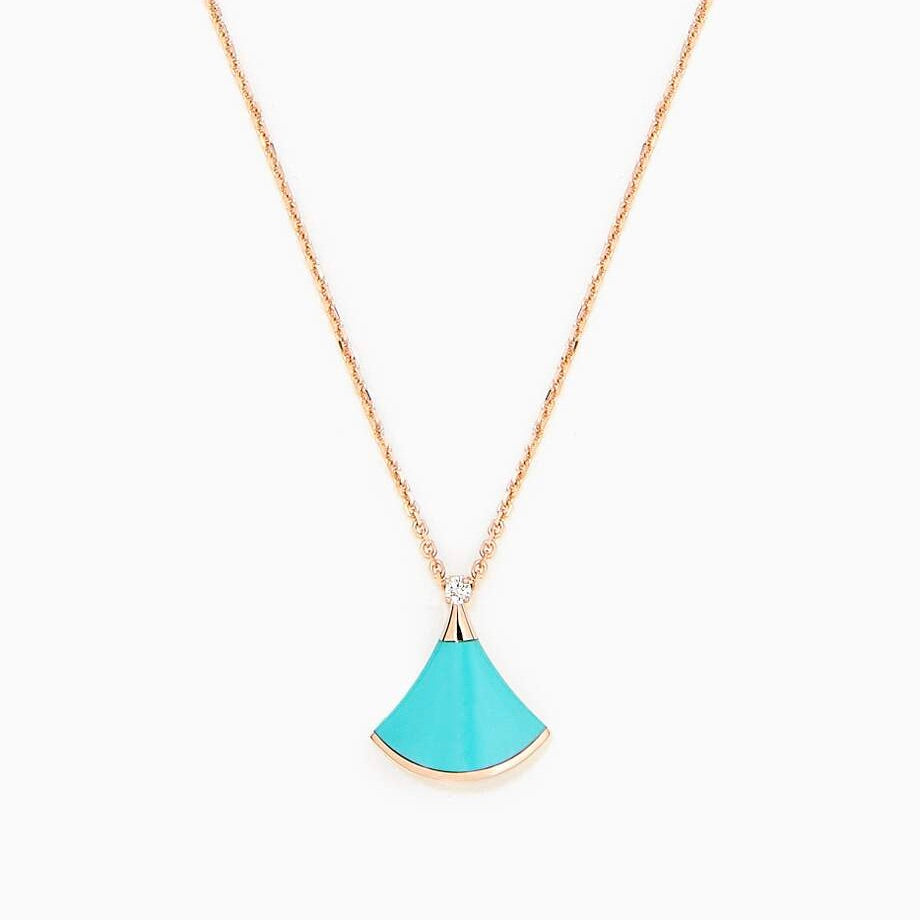 [LUXORA]DREAM NECKLACE TURQUOISE PINK GOLD