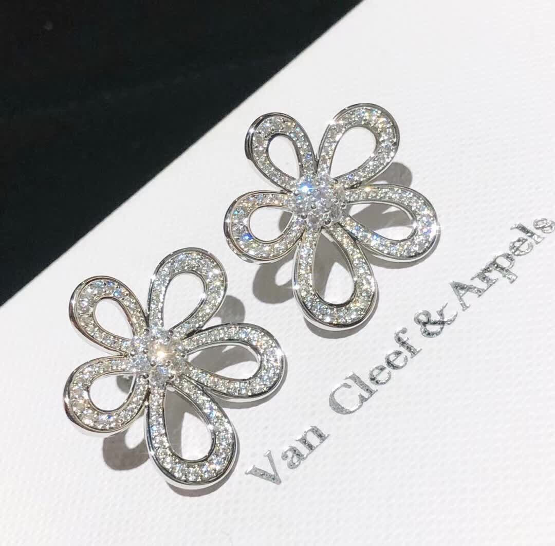 [LUXORA]FLOWERLACE EARRINGS FULL DIAMONDS