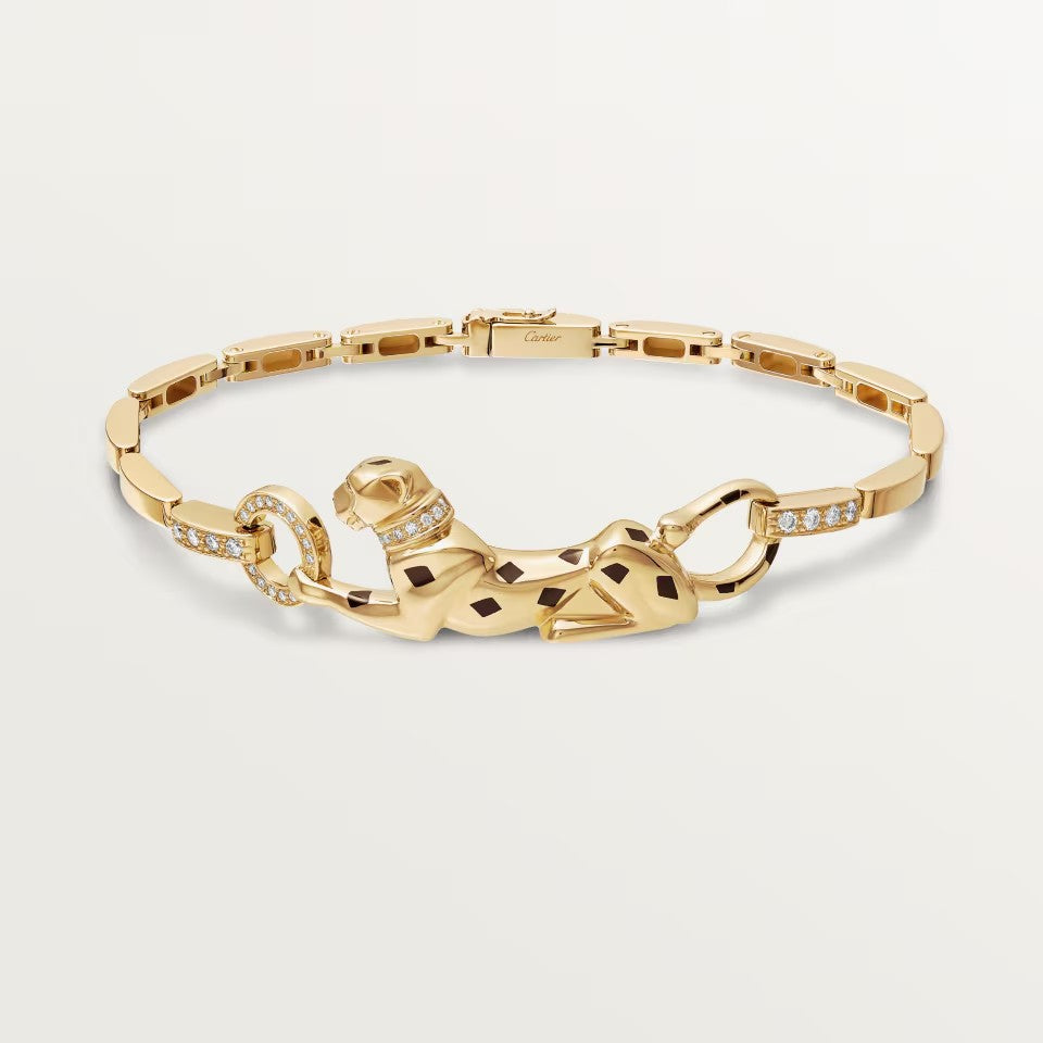 [⭐JeweliWhal]PANTHERE HALF DIAMOND ON CHAIN BRACELET