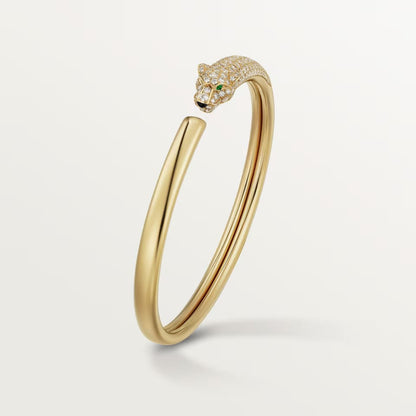 [⭐JeweliWhal]PANTHERE HALF DIAMOND OPEN BRACELET