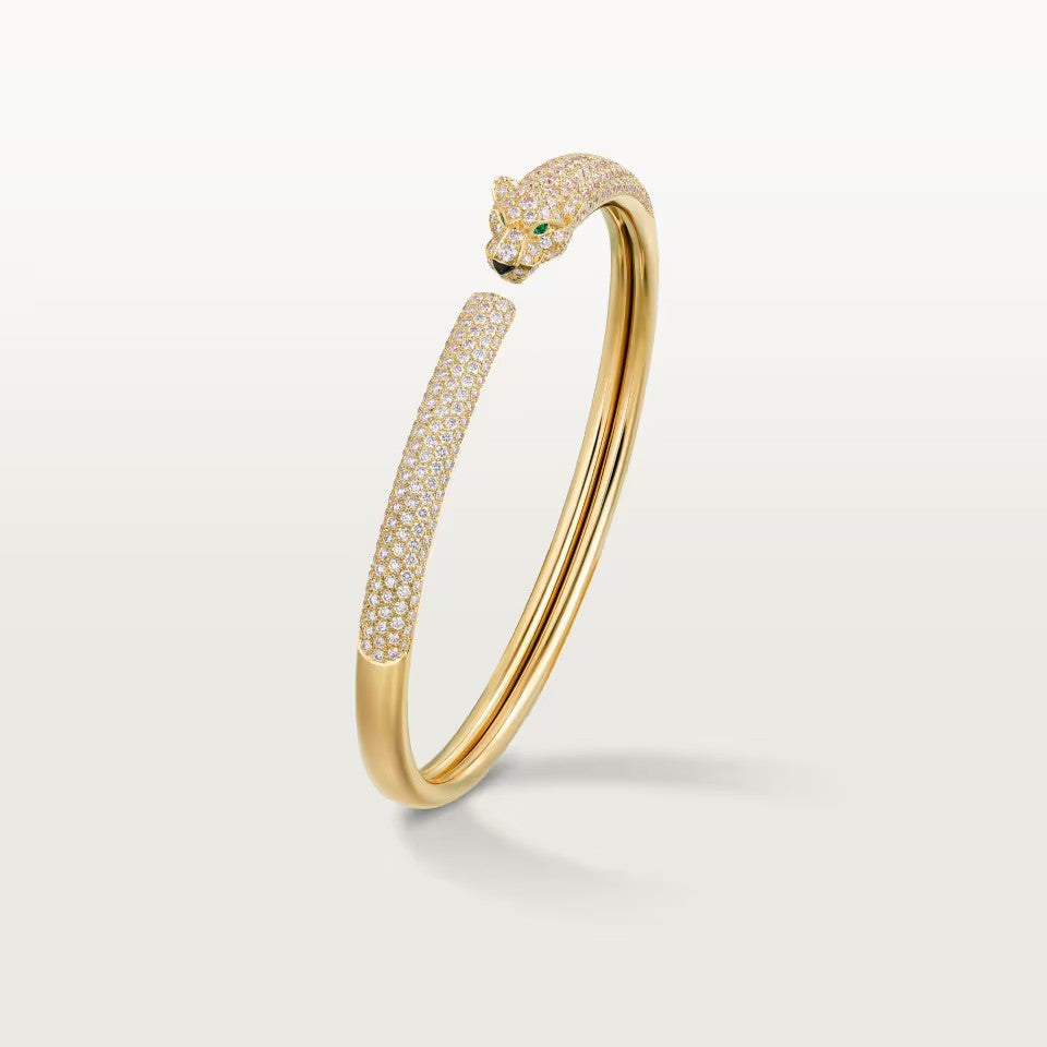 [⭐JeweliWhal]PANTHERE FULL DIAMOND OPEN BRACELET