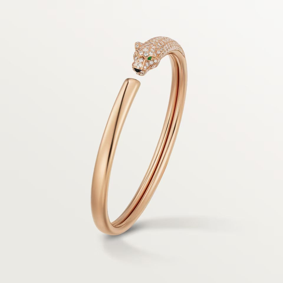 [⭐JeweliWhal]PANTHERE HALF DIAMOND OPEN BRACELET