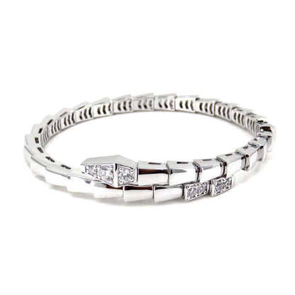[LUXORA]SERPENTI BRACELET DIAMONDS SILVER