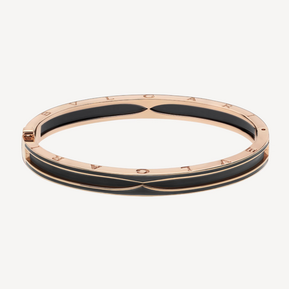 [LUXORA]ZERO 1 PINK GOLD WITH MATTE BLACK CERAMIC BRACELET