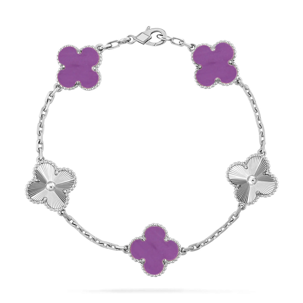 [LUXORA] CLOVER 5 MOTIF VIOLET BRACELET COLLECTION