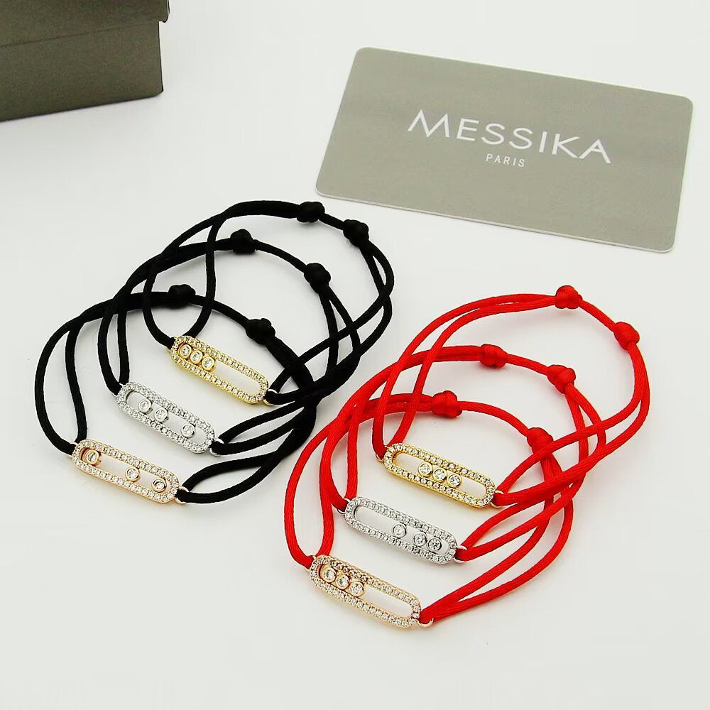 [LUXORA]Messika Care(s) pink cord pavé bracelet