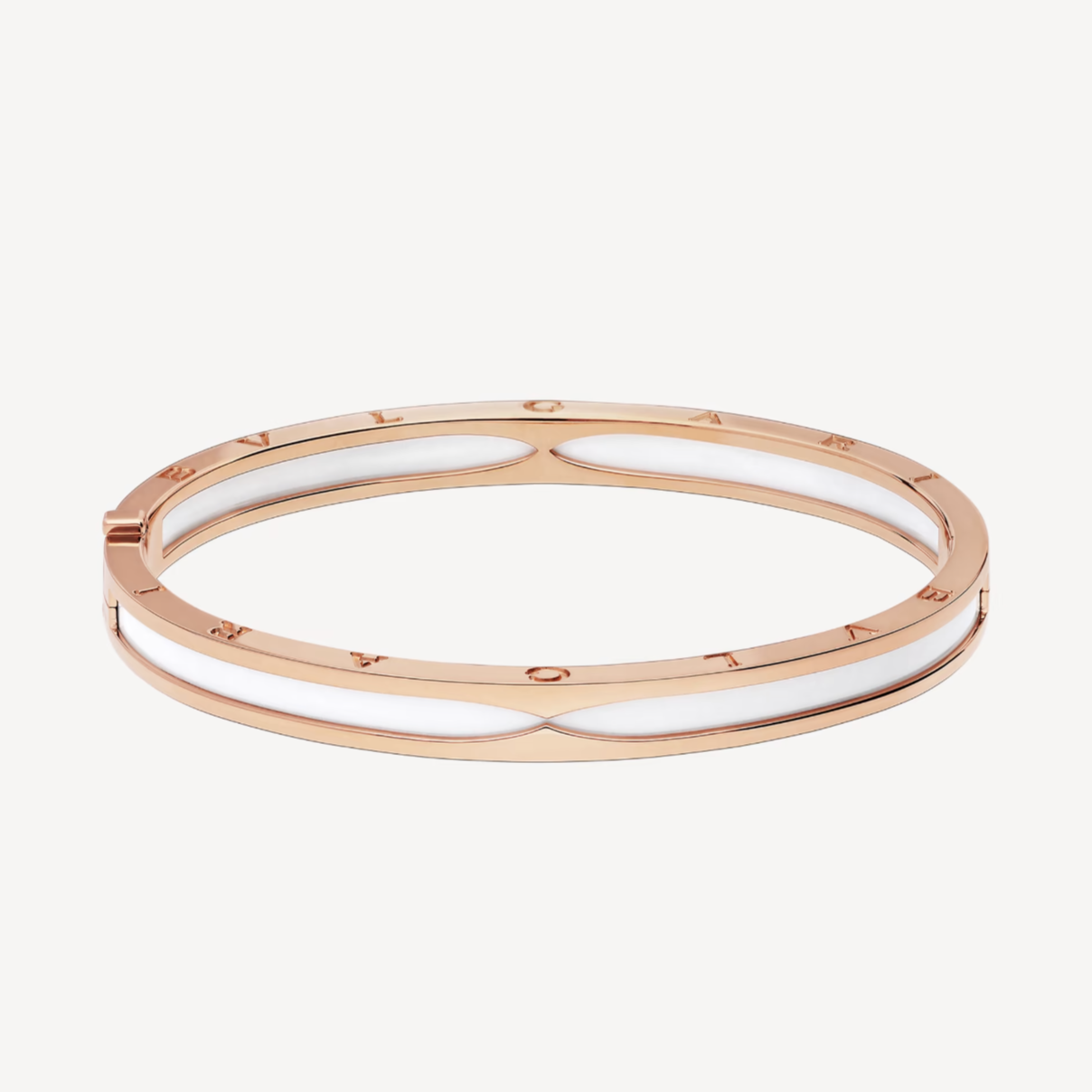 [LUXORA]ZERO 1 PINK GOLD WITH WHITE CERAMIC BRACELET