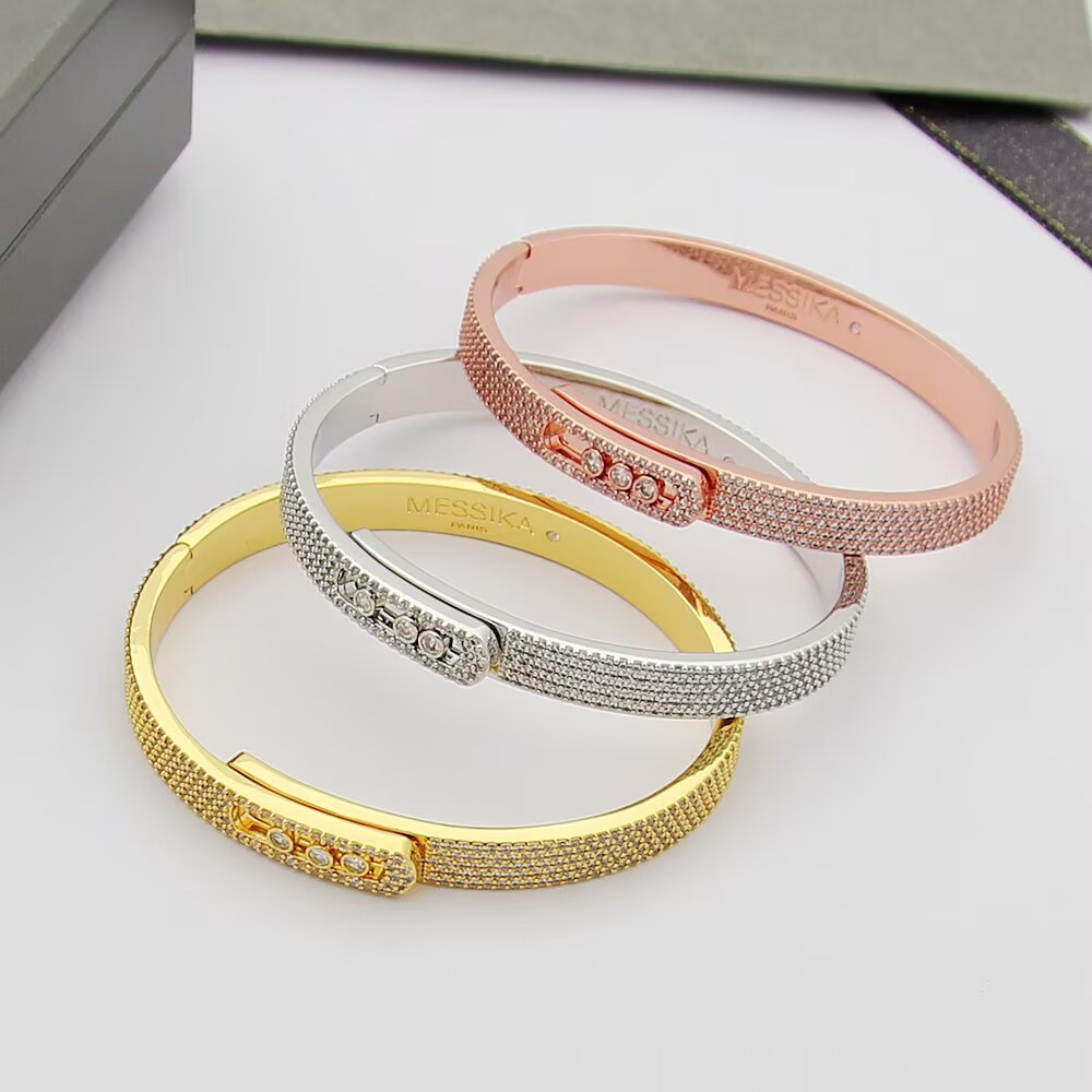 [LUXORA]Move Noa Full Pavé Diamond Bangle Bracelet