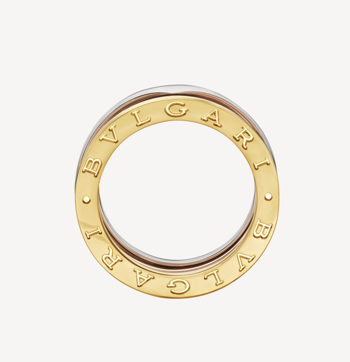 [LUXORA]ZERO 1 THREE-BAND ROSE WHITE AND YELLOW RING