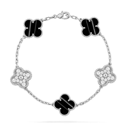 [LUXORA] CLOVER 5 MOTIF PULSAR STONE BRACELET COLLECTION