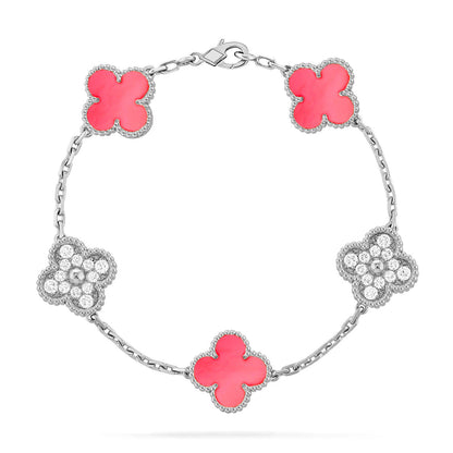 [LUXORA] CLOVER 5 MOTIFS  PINK MOP BRACELET COLLECTION